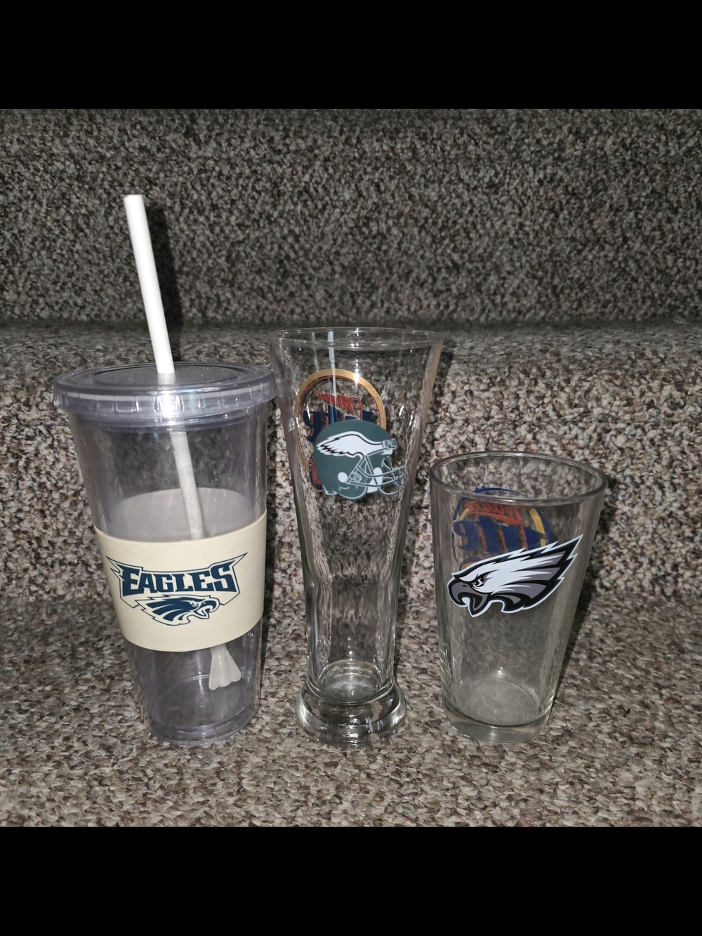 EAGLES DRINKWARE LOT OF 3